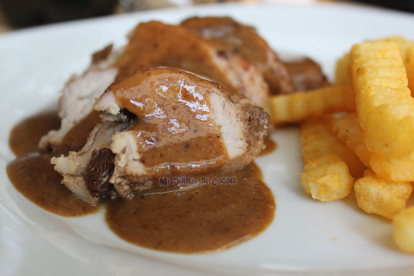 Lomo de cerdo con salsa de ciruela