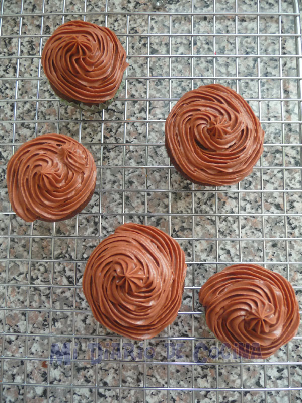 Cupcakes de chocolate y naranja