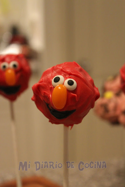 Cake pops de Elmo