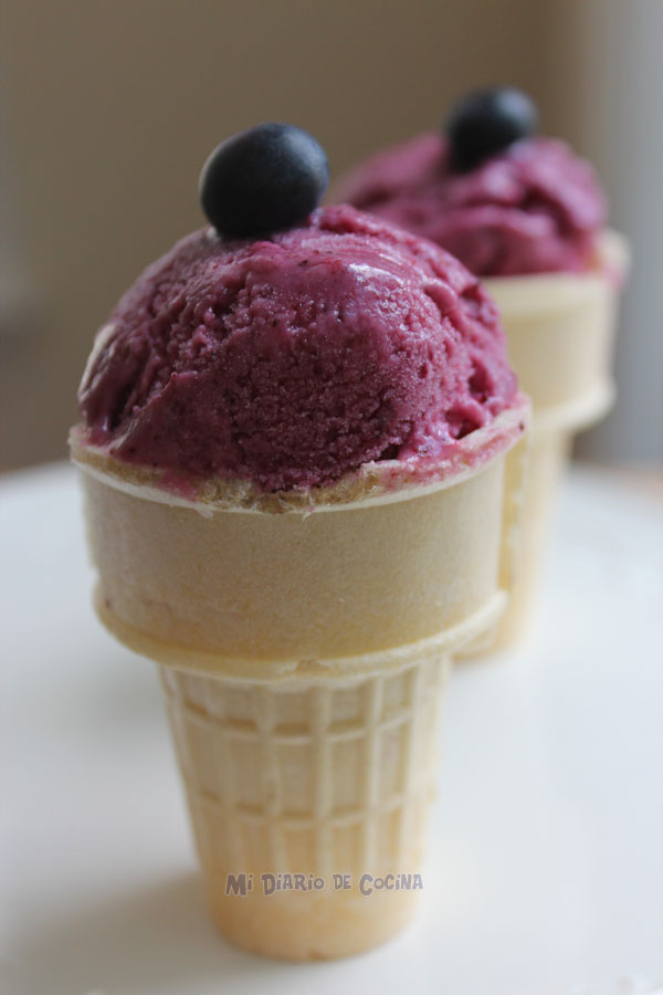 Helado de yogurt y berries