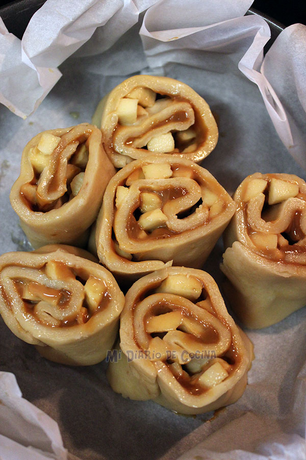 Brioche relleno con dulce de leche
