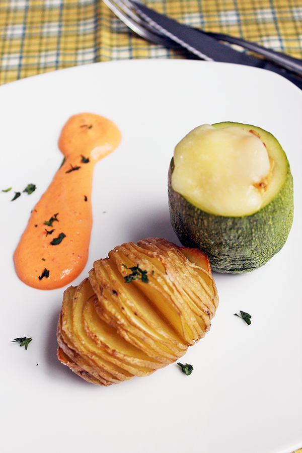 Zapallo italiano relleno con pollo Zapallo italiano relleno con pollo