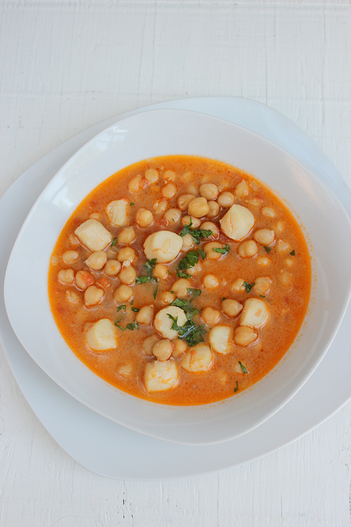 Garbanzos con ostiones Garbanzos con ostiones