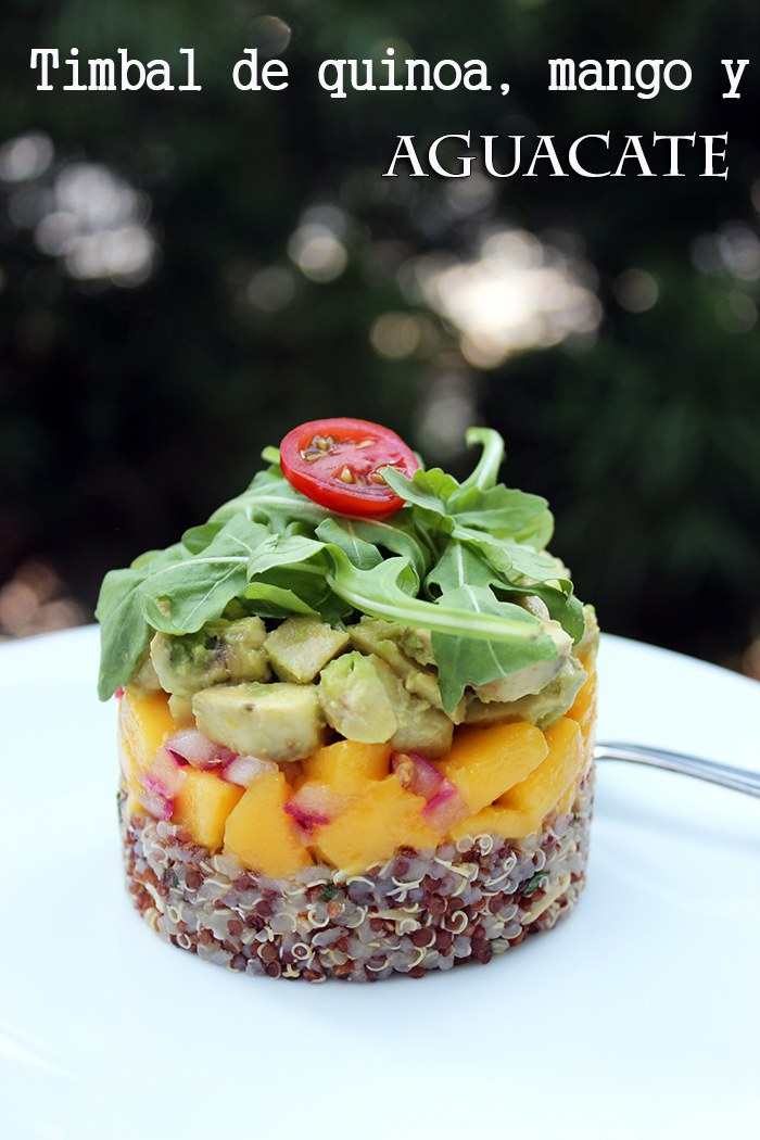 Timbal de quinoa, mango y aguacate Timbal de quinoa, mango y aguacate