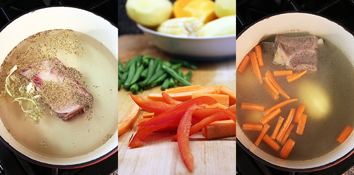 Cazuela de vacuno - Paso a paso Cazuela de vacuno - Paso a paso
