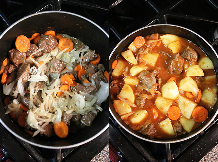 Estofado de carne - Preparación Estofado de carne - Preparación