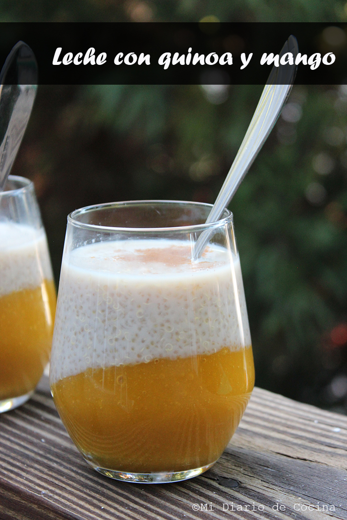 Leche con quinoa y mango Leche con quinoa y mango