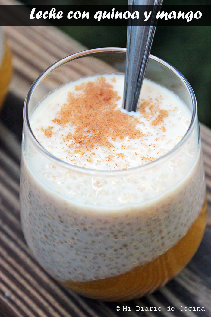 Leche con quinoa y mango Leche con quinoa y mango