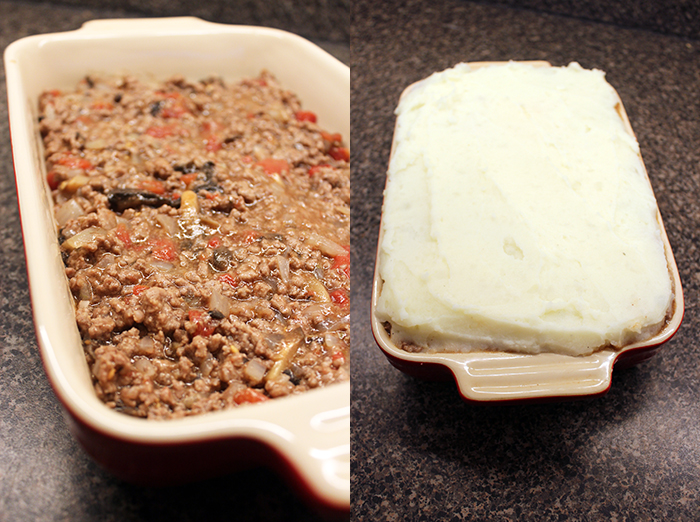 Pastel de papas con champiñones y tomates Hunt's Pastel de papas con champiñones y tomates Hunt's