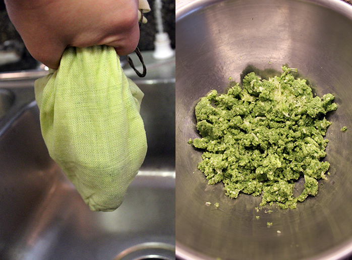 Zapallos italianos - quitándoles líquido Zapallos italianos - quitándoles líquido