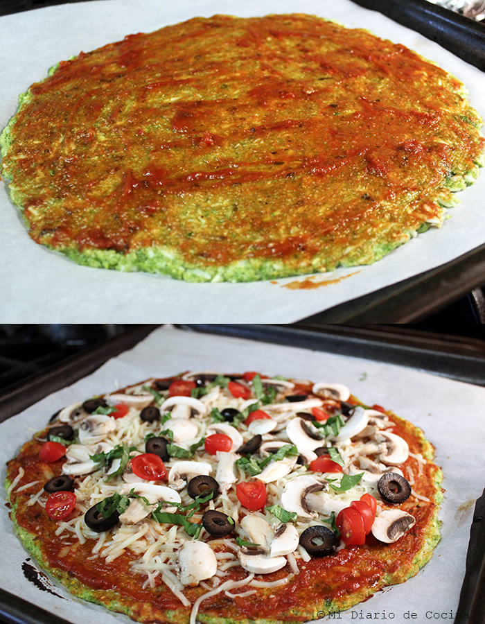 Pizza con base de zapallo italiano - Proceso Pizza con base de zapallo italiano - Proceso