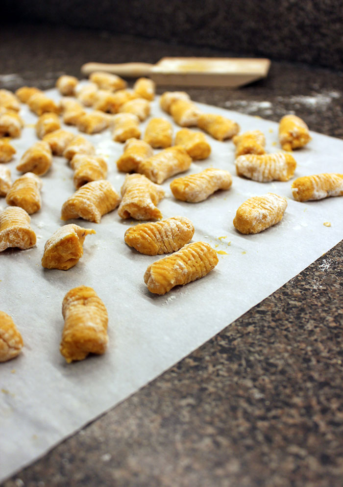 Ñoquis de papa camote - Preparación Ñoquis de papa camote - Preparación