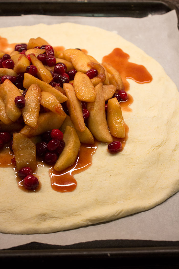 Crostata de manzana y cranberry Crostata de manzana y cranberry