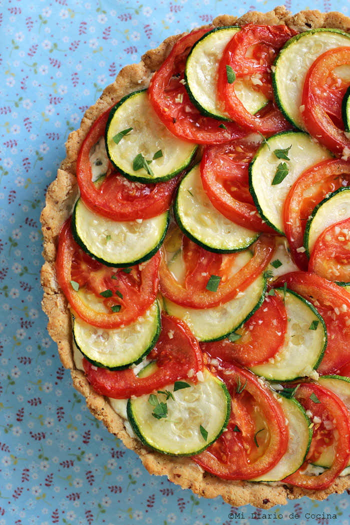Tarta de zapallo italiano y tomate Tarta de zapallo italiano y tomate