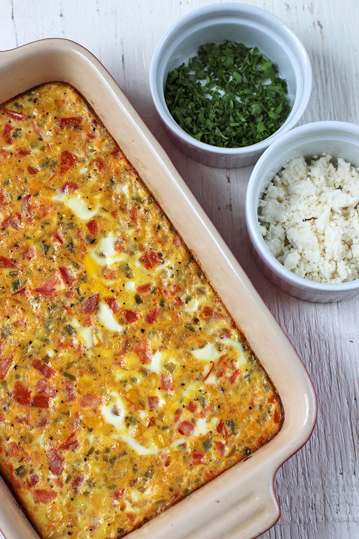 Huevos horneados con vegetales Huevos horneados con vegetales