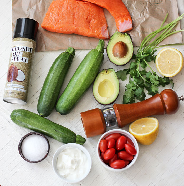 Salmón de Alaska con spaghetti de zapallo italiano - Ingredientes Salmón de Alaska con spaghetti de zapallo italiano - Ingredientes