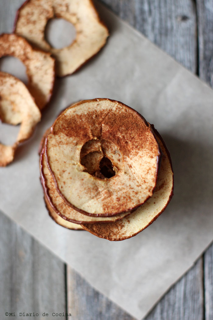 Chips de manzana y canela