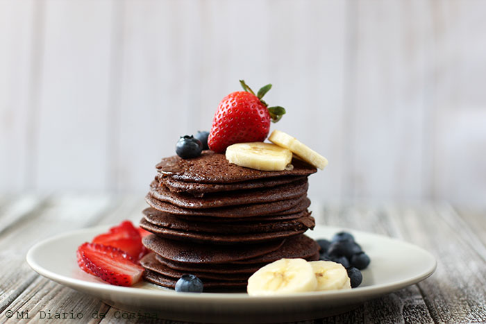 Panqueques de chocolate y bananas Panqueques de chocolatey bananas