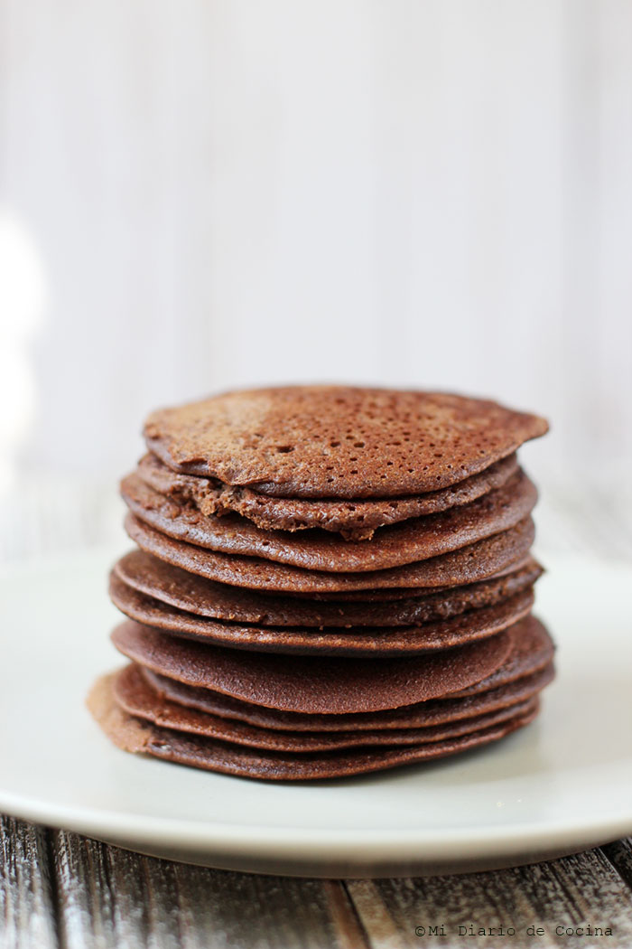 Panqueques de chocolate y bananas Panqueques de chocolate y bananas