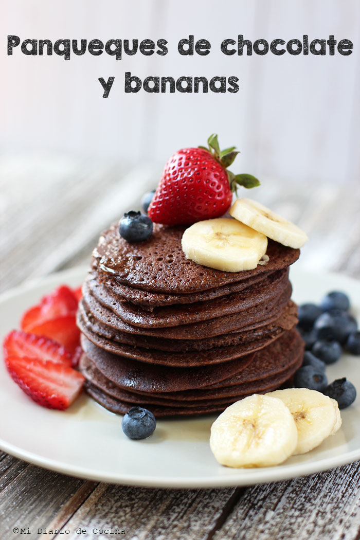 Panqueques de chocolatey bananas Panqueques de chocolatey bananas