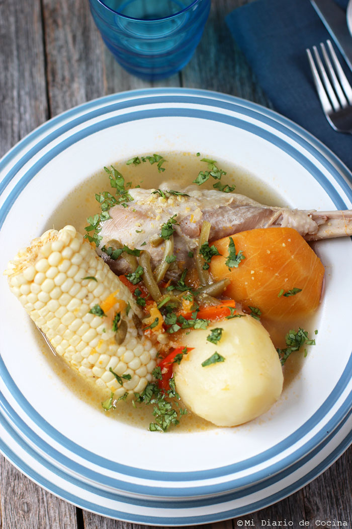 Cazuela de pavo con chuchoca Cazuela de pavo con chuchoca