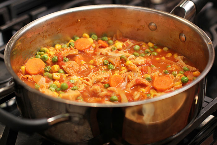 Guatitas a la jardinera (Pancita de res) - Preparación Guatitas a la jardinera (Pancita de res) - Preparación