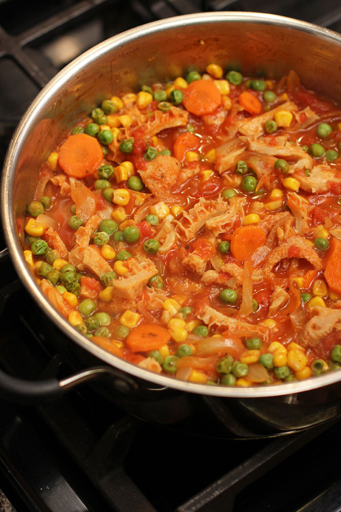 Guatitas a la jardinera (Pancita de res) - Preparación Guatitas a la jardinera (Pancita de res) - Preparación