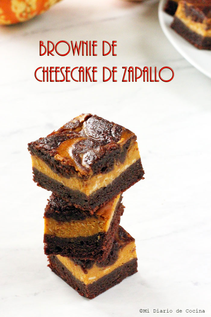 Brownie de cheesecake de zapallo