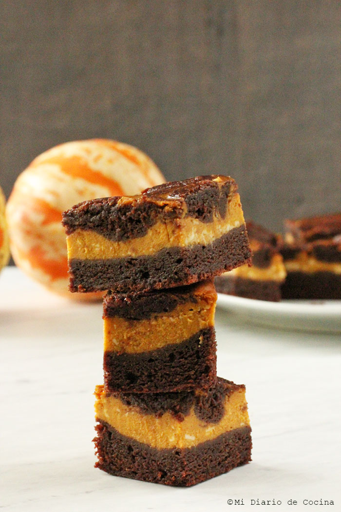 Brownie de cheesecake de zapallo Brownie de cheesecake de zapallo