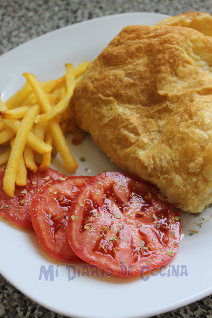 Carne de res en masa de hoja