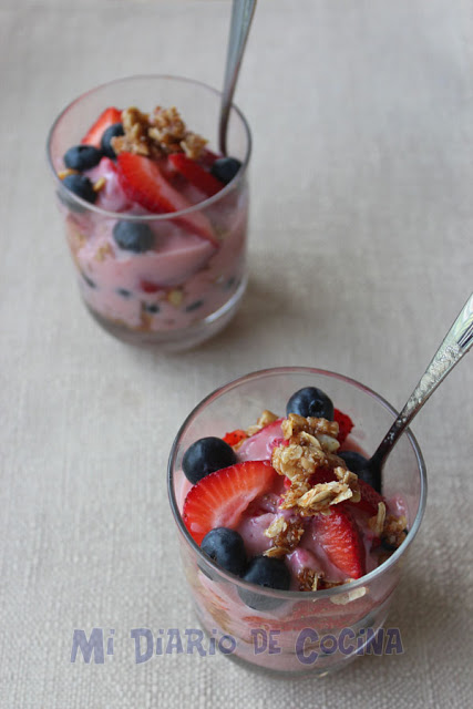 Parfait de yogurt y berries