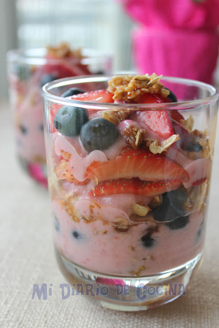 Parfait de yogurt y berries
