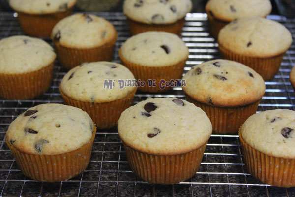 Muffins con chips de chocolate