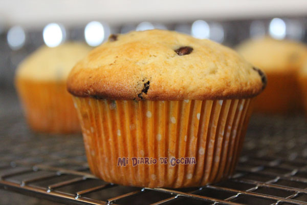 Muffins con chips de chocolate