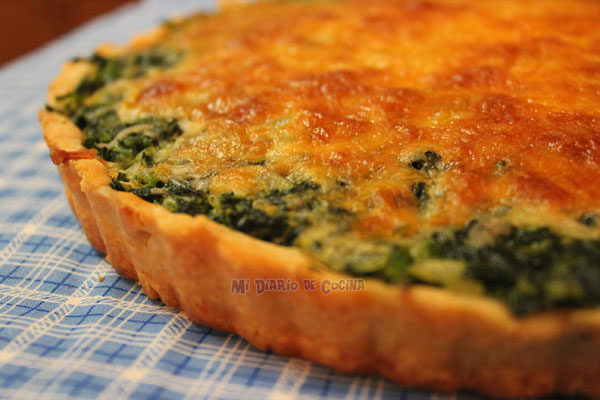 Quiche de espinacas y queso