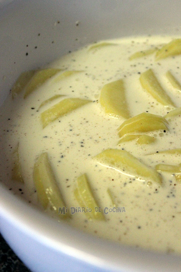 Papas horneadas a la crema - Preparación Papas horneadas a la crema - Preparación