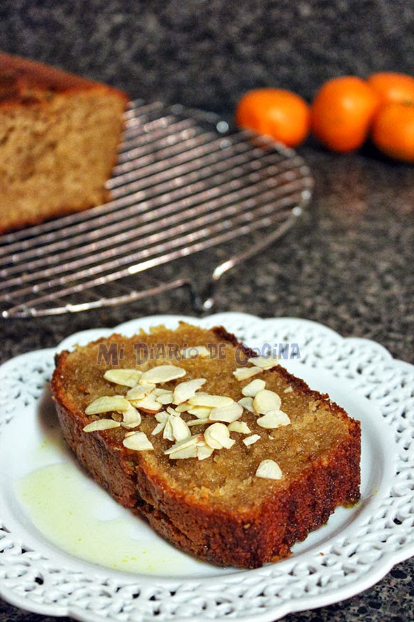 Queque de almendras y naranja