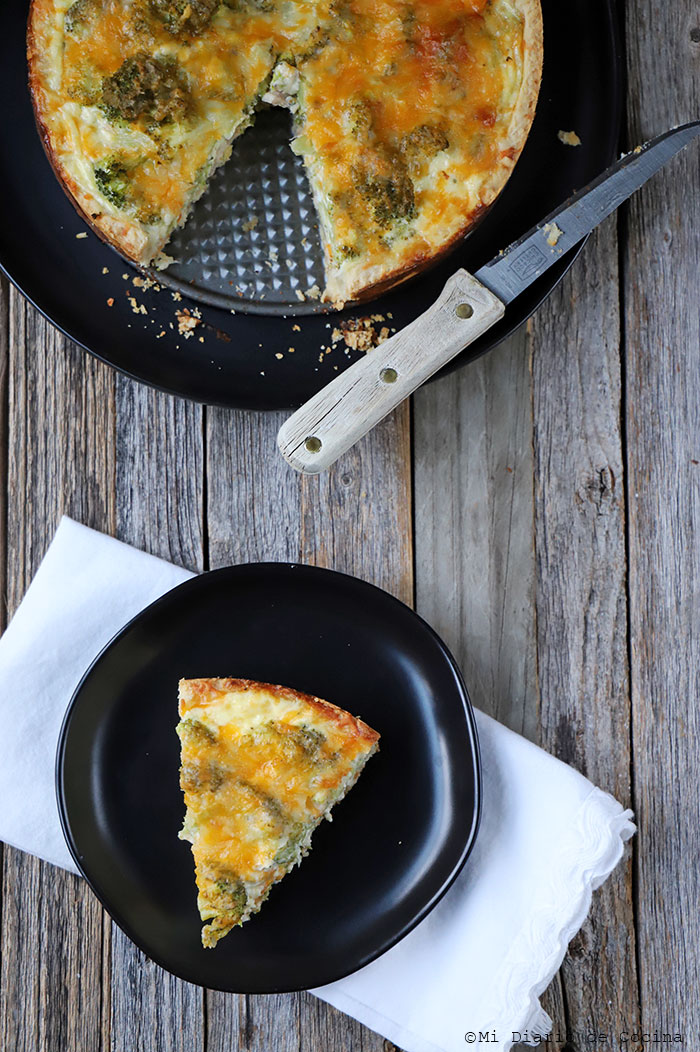 Quiche de atún y brócoli
