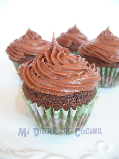 Cupcakes de chocolate y naranja