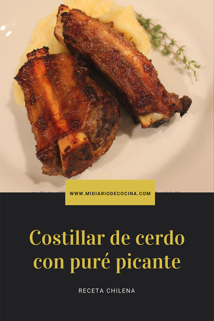 Costillar de cerdo con puré picante