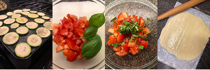 Tarta de zapallo italiano, tomate y mozzarella Tarta de zapallo italiano, tomate y mozzarella