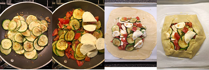 Tarta de zapallo italiano, tomate y mozzarella Tarta de zapallo italiano, tomate y mozzarella