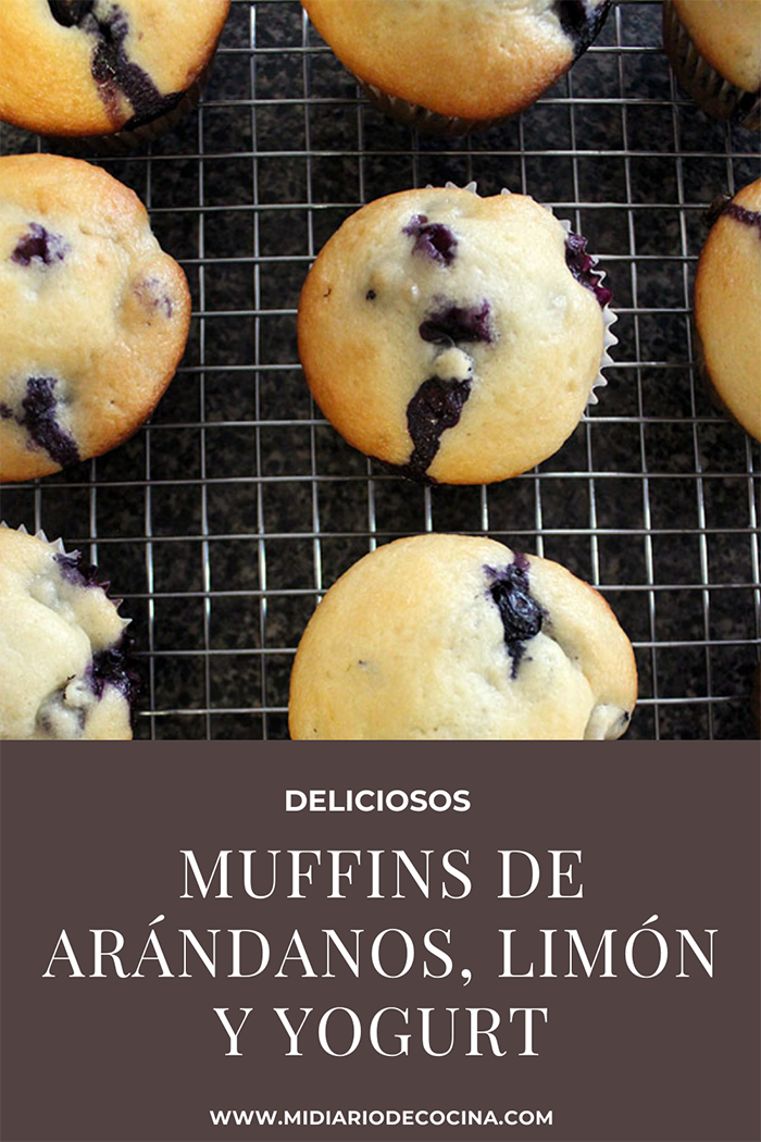 Muffins de arándanos, limón y yogurt