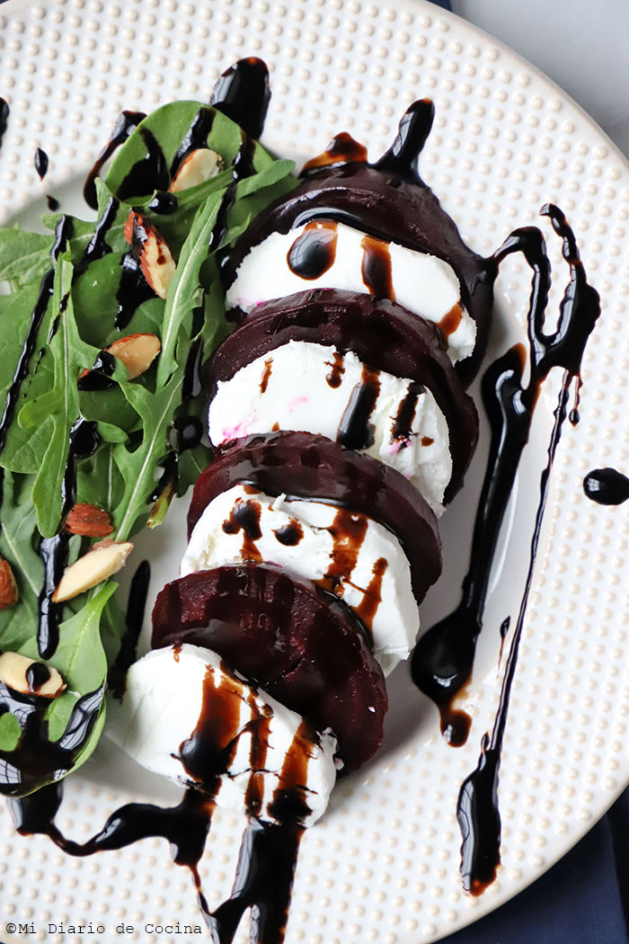 Betarraga con queso cabra