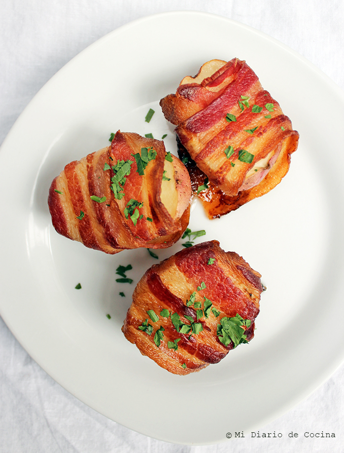 Papas con tocino Papas con tocino