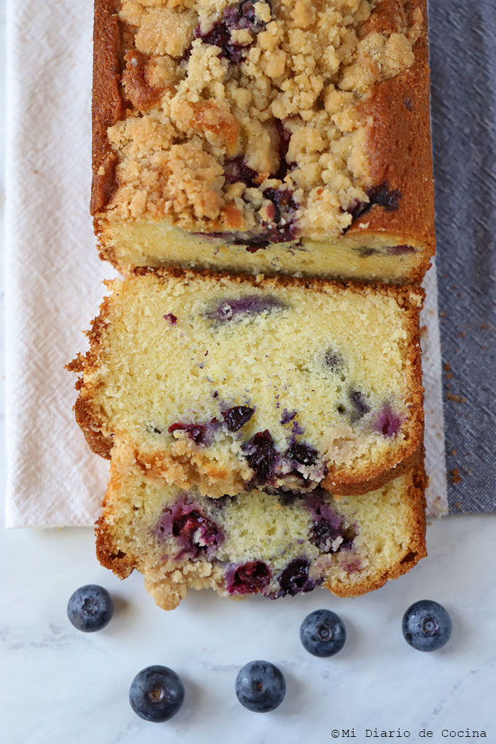 Queque de arándanos simple Queque de arándanos simple