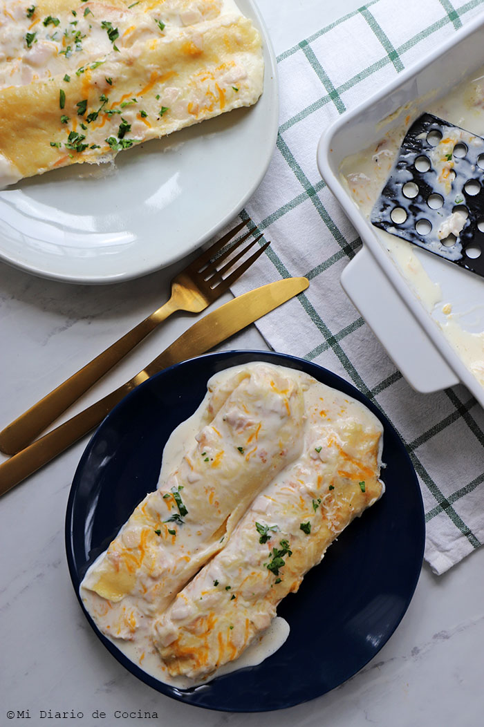 Panqueques con jamón y queso Panqueques con jamón y queso