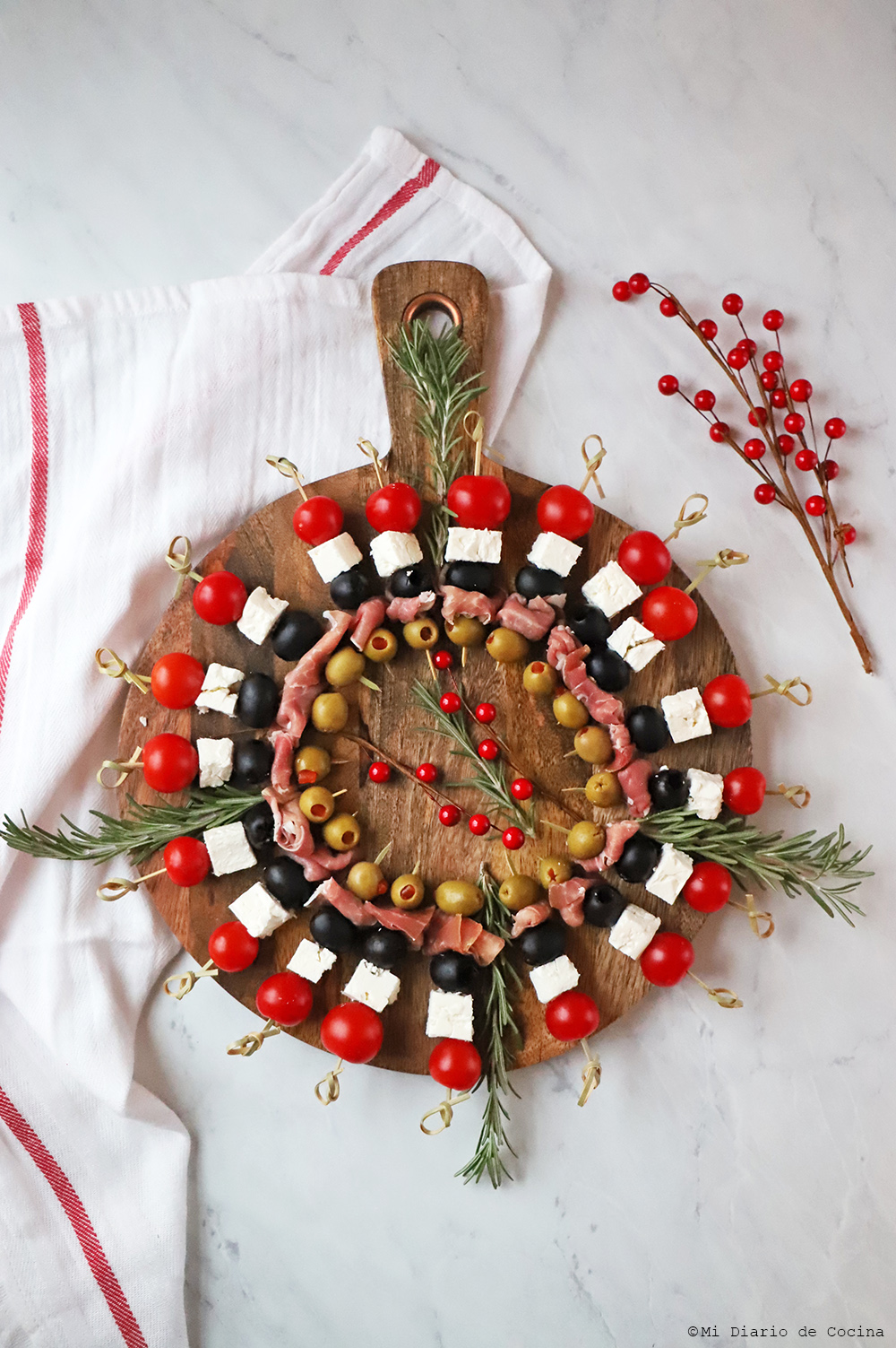 Brochetas para navidad