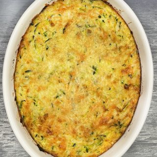 Budín de arroz y zapallo italiano